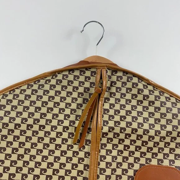 Vintage Pierre Cardin Monogram Garment Bag Tote Luggage Travel - Picture 7 of 12